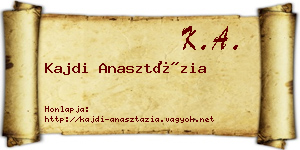Kajdi Anasztázia névjegykártya